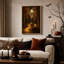 Art mural sur toile Halloween au clair de lune avec lanterne sur souche-101907086