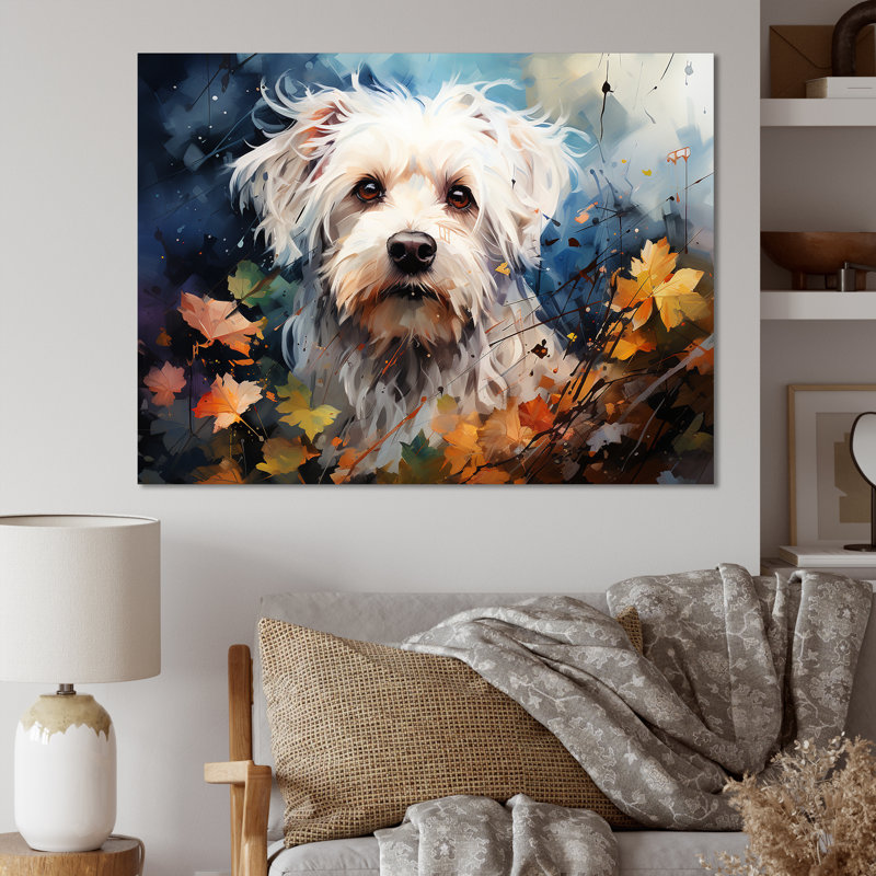 «Popart Maltese Magic» sur impression sur toile, Toile tendue, H 16 po x l 32 po x P 1 po