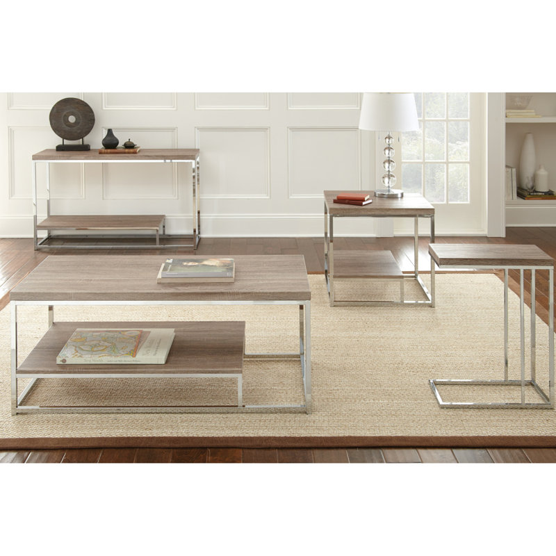 Lucia - Table de bout de fauteuil - Table d'appoint, Brun