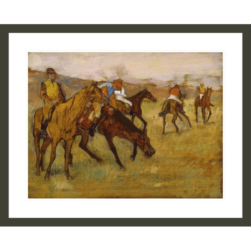 «Avant la course» par Edgar Degas, impression giclée sur cadre, H 23,5 po x l 29,18 po