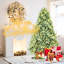 Arbre de Noël bleu 9 pi avec 1150 lumières DEL blanc chaud, 4368 pointes, structure à charnières pour un assemblage facile, lumières de support fiables, teinte Pe +, branches, support en métal, décoration de Noël unique