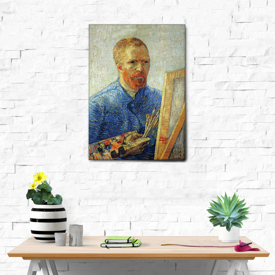 Kunstdruck Selbstporträt vor der Staffelei von Vincent Van Gogh