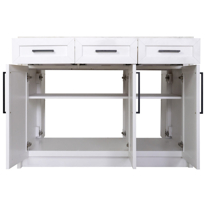 Aleata Kitchen Island with Engineered Marble Top