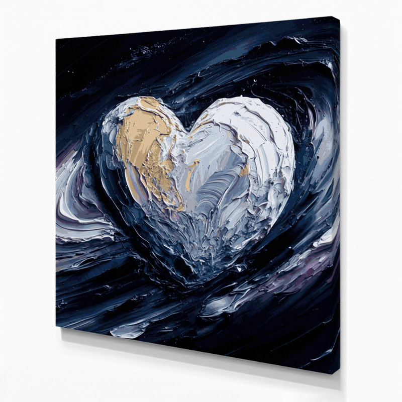 Art sur toile gris "Space Pluto", H 12 po x l 12 po