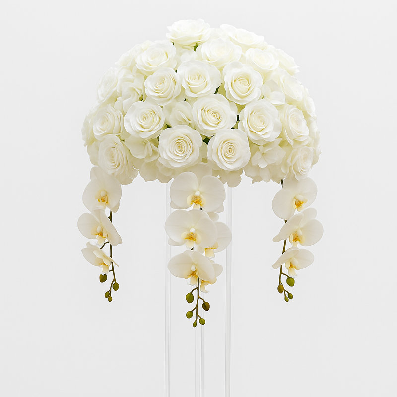 50cm Faux Rose Plant