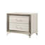 Table de chevet blanche Modern Star - finition blanche, espace de rangement spacieux, DEL intégrée, 2 tiroirs, glissières doubles, table de chevet à poignées en acrylique: design, finition pour le rangement, tiroirs et glissières de tiroir