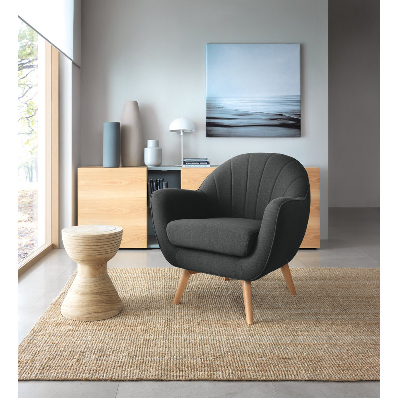 Percy Upholstered Accent Chair, Graphite