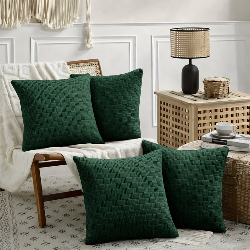Albelo Square Cushion, Emerald