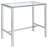 Heritage Design - Tolbert Rectangular 47-Inch Glass Top Pub Bar Table Chrome