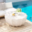 Table basse ronde rétro de 90 cm (35,4 pouces), durable et élégante pour une utilisation intérieure et extérieure, idéale pour la décoration intérieure.