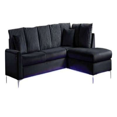 Canapé modulaire en velours Madeley