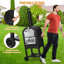 Iron Freestanding Wood-Fired Pizza Oven in Black