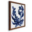 Indigo brossé Blooms I, toile encadrée de qualité supérieure - prête à être accrochée-1129090198-1129090205
