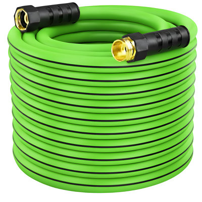 100Ft Garden Hose 5/8”, Flexible Water Hose With Swivel Grip, Kink Resistant And Leakproof Brass Fittings For Lawn, Garden & Car Wash