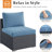 59.8"Width Outdoor Wicker Armless Sofa Set, 2-Piece Patio Loveseat Set