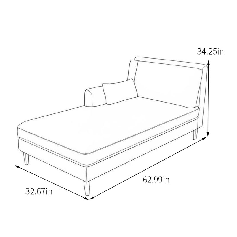 Comfortable chaise longue with solid wood, Atrovirens