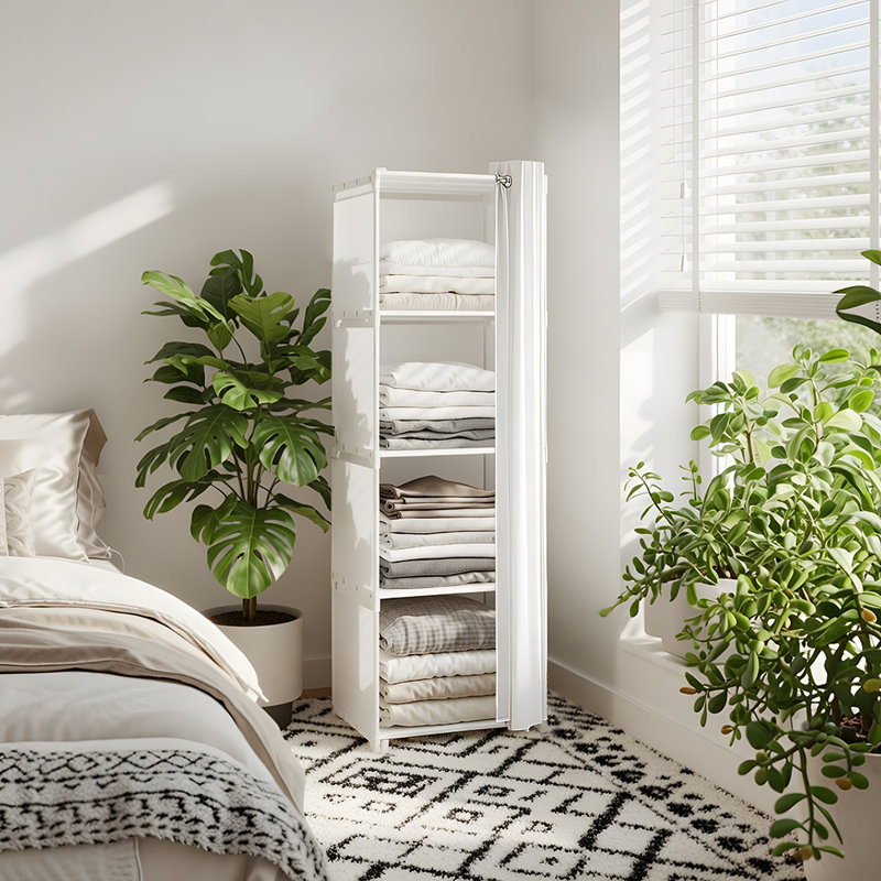 40cm Portable Wardrobe, White