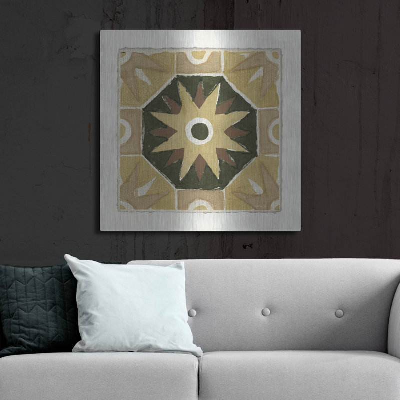Luxe Metal Art 'Moroccan Tile Pattern VI' By Stell " Moroccan Tile Pattern VI " by Stellar Design Studio