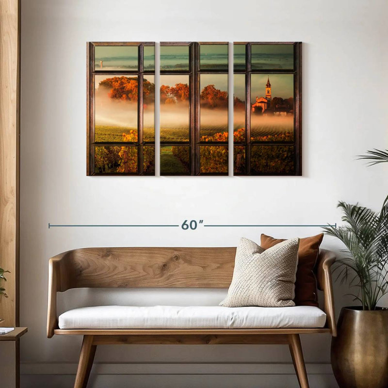 Alvord Window To Vineyard Mist, 28" H x 45" W
