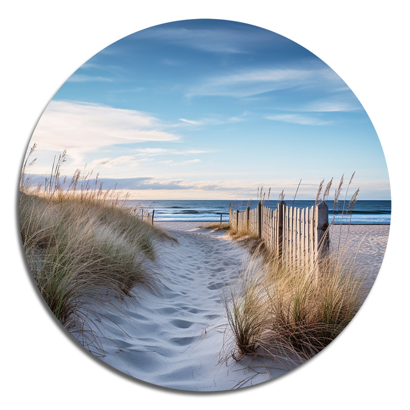 Mera - plage ronde, art en métal, H 16 po x l 16 po x P 1 po