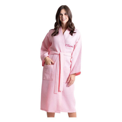 Bergan Waffle Girl / Woman+ Mid-Calf Bathrobe with Pockets