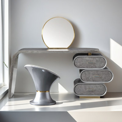 Commode simple italienne luxueuse gris clair