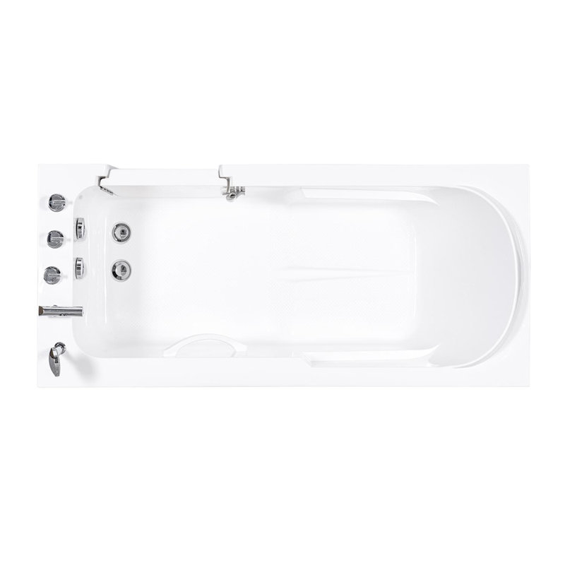 Abberton 1700mm x 760mm Freestanding Acrylic Bathtub, Right