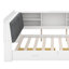 Lit plateforme double avec tête de lit, tablettes et tiroirs de rangement-1820361728