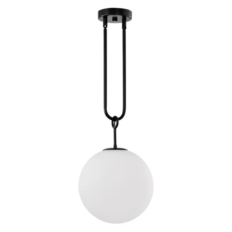 Luminaire suspendu 3 lumières Ryelynn, Noir mat