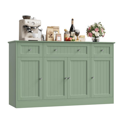 Arnolf 55.1" Modern Sideboard Buffet with Adjustable Shelves