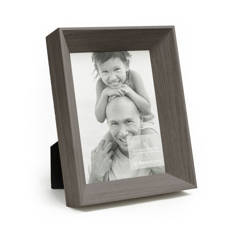 Cadre pour photo simple en bois embossé, 4" x 6", Chêne gris