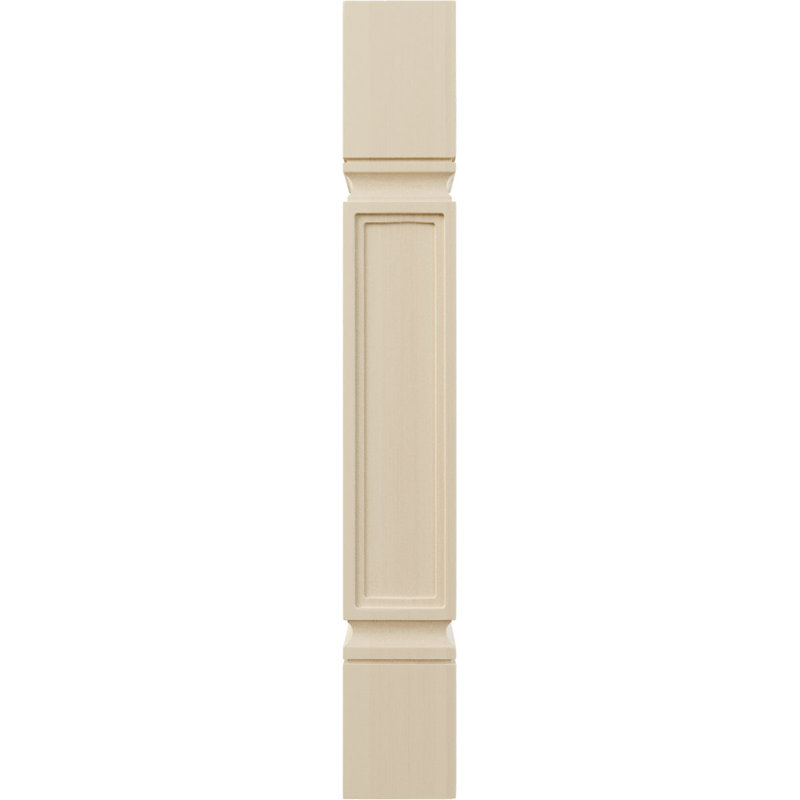 Kent 35.5" Beige Rubberwood Raised Panel Cabinet Column