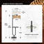 176cm Matte Tray Table Floor Lamp