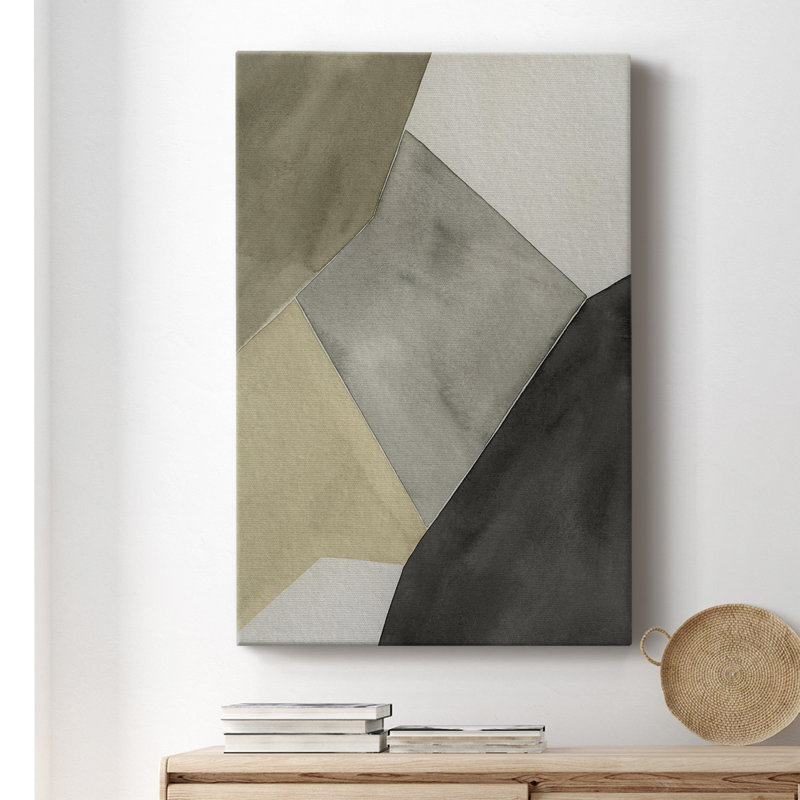 Tectonic Shift I - peinture sur toile tendue, H 60 po x l 40 po x P 1,5 po
