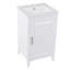 Meuble-lavabo de 20,3 po avec lavabo, tiroir fonctionnel, tablette de porte, porte à fermeture en douceur-439588749