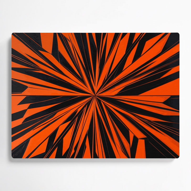 «Hard Edge» 20, art mural en métal brun, H 11 po x l 14 po