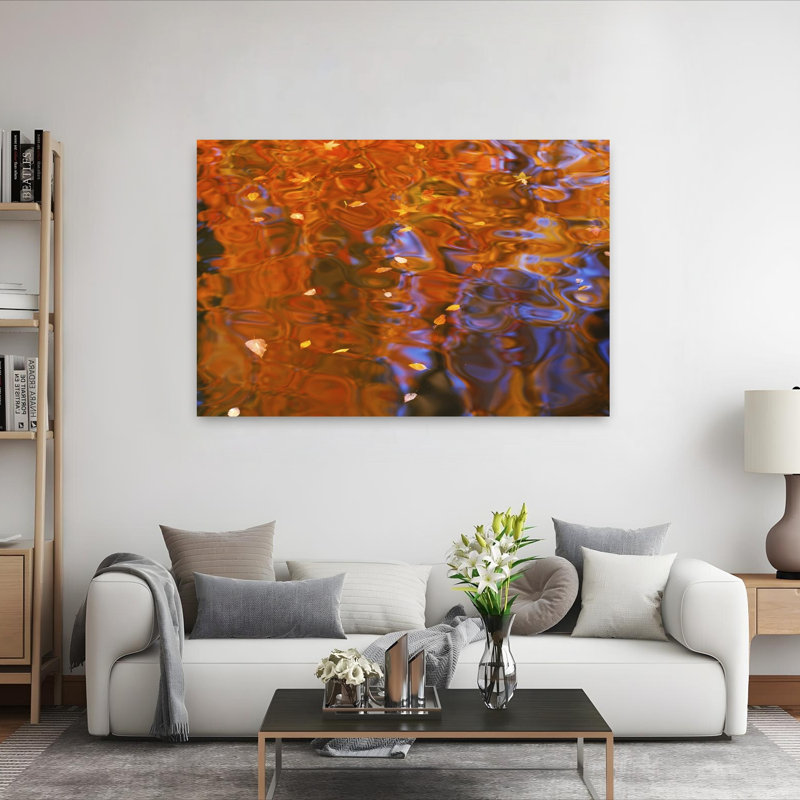 Rippled pattern on water surface Sacramento California USA 1 Piece Wrapped Canvas Wall Art, 152.4 cm H x 101.6 cm W