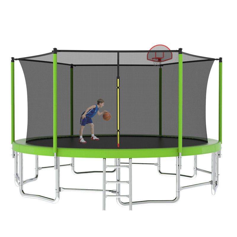 15 pi pour enfants enfants avec filet de sécurité pour enclos extérieur, Vert