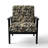 Mocha Zebra Stripes Striped Pattern II - Upholstered Modern & Contemporary Accent Arm Chair
