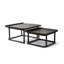 Ensemble de 2 tables basses gigognes, tables de bout carrées empilables en faux marbre avec structure en métal robuste, tables d'appoint gigognes modernes pour le salon, petits meubles d'appoint peu encombrants-666457864
