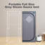 Full Size Portable Grey Steam Sauna Tent–Personal Home Spa, With Steam Generator, Remote Control, Foldable Chair, Timer And PVC Pipe Connector Easy To Install.Fast Heating, With FCC Certification