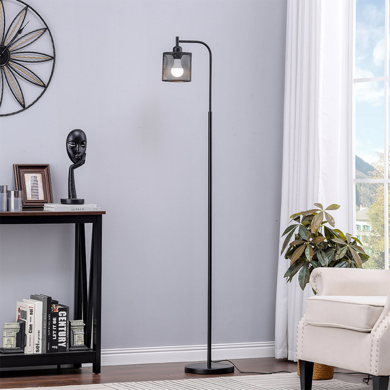 165.5Cm Black Reading Floor Lamp