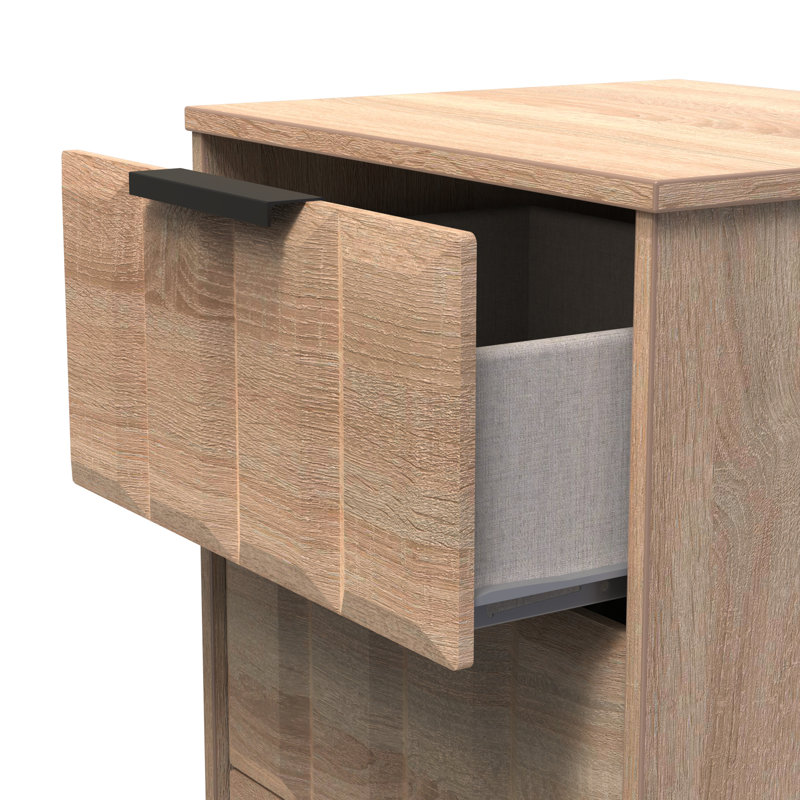 Doss 45cm W Manufactured Wood Bedside Table, Bardolino Oak