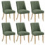 Chaise de salle à manger rembourrée moderne à haut dossier avec pieds en bois massif Parsons-477497708-477497709