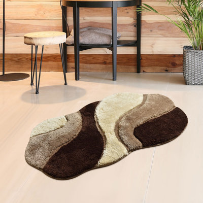 Tapis de bain en acrylique de qualité supérieure, 24 po x 47 po | 100% acrylique antibactérien, hauteur des poils: 0,7 à 1,2 po | Dessous antidérapant, lavable à la machine à 86 ° F | Doux, durable et élégant pour la sécurité et le confort de la salle de bain