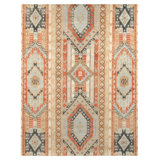 Distressed Homage Hand Knotted Wool Geometric Area Rug