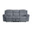Canapé inclinable en velours gris Zubaida-1087681631