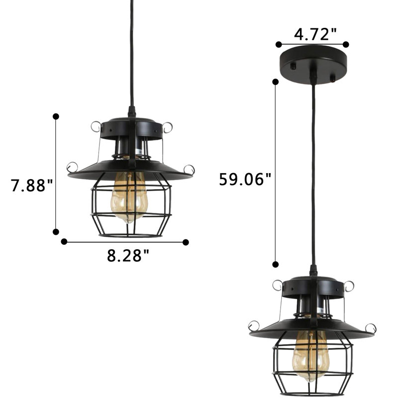 Luminaire suspendu 1 lumière Baumgart
