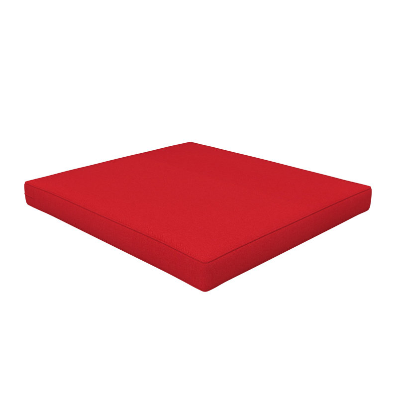 Sunbrella® Outdoor Ottoman Seat Cushion, 20" W x 22" D, Canvas Jockey Red