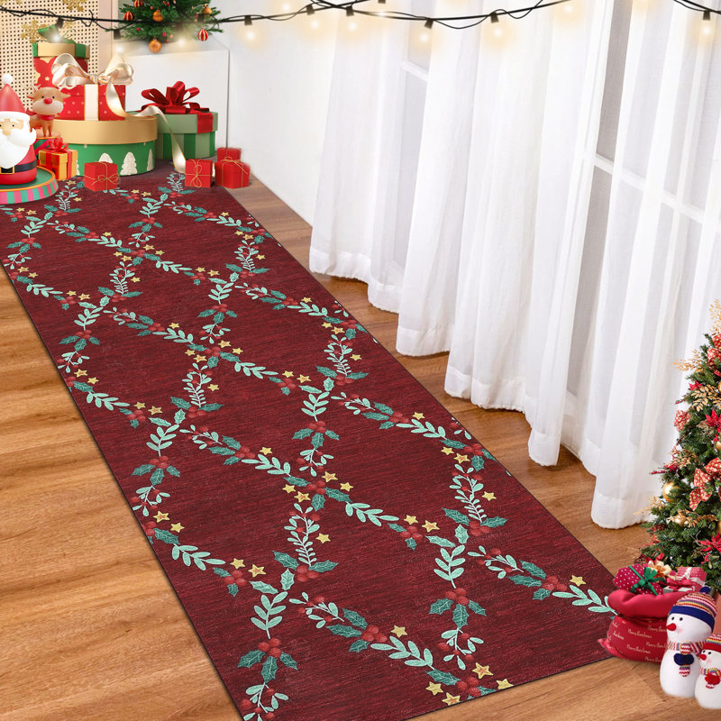 Tapis de chambre Christmas, Tapis de couloir 2 pi x 6 pi